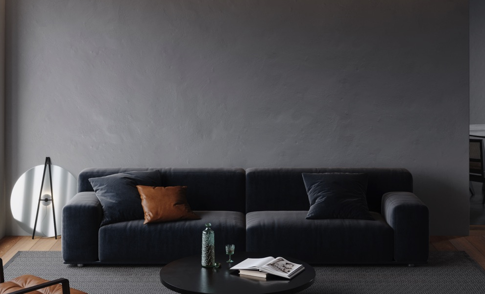 miinu Teppich Flatbox Herringbone silver blue miinu Teppich Flatbox Herringbone silver blue