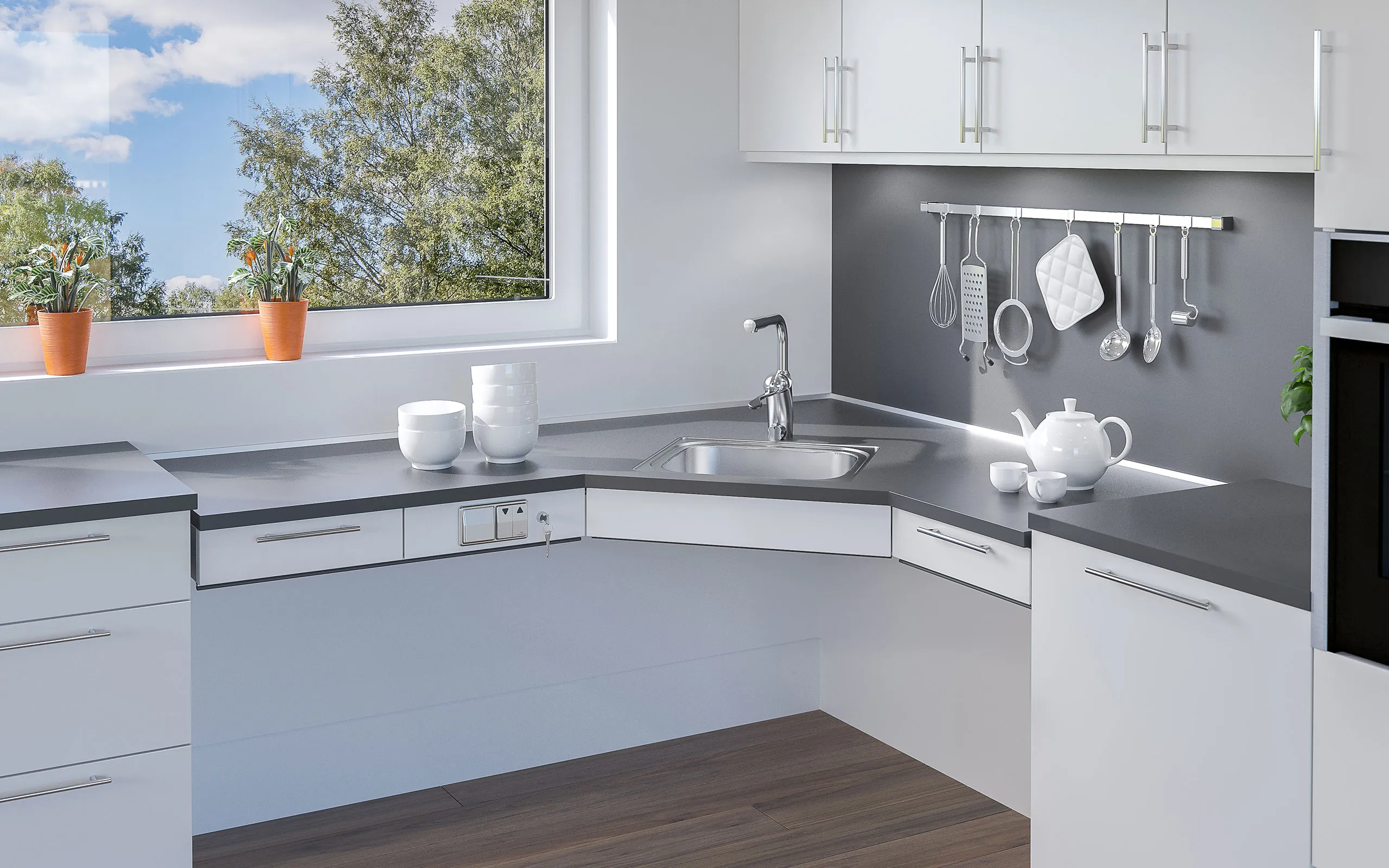 Liftsysteme für Arbeitsplatten