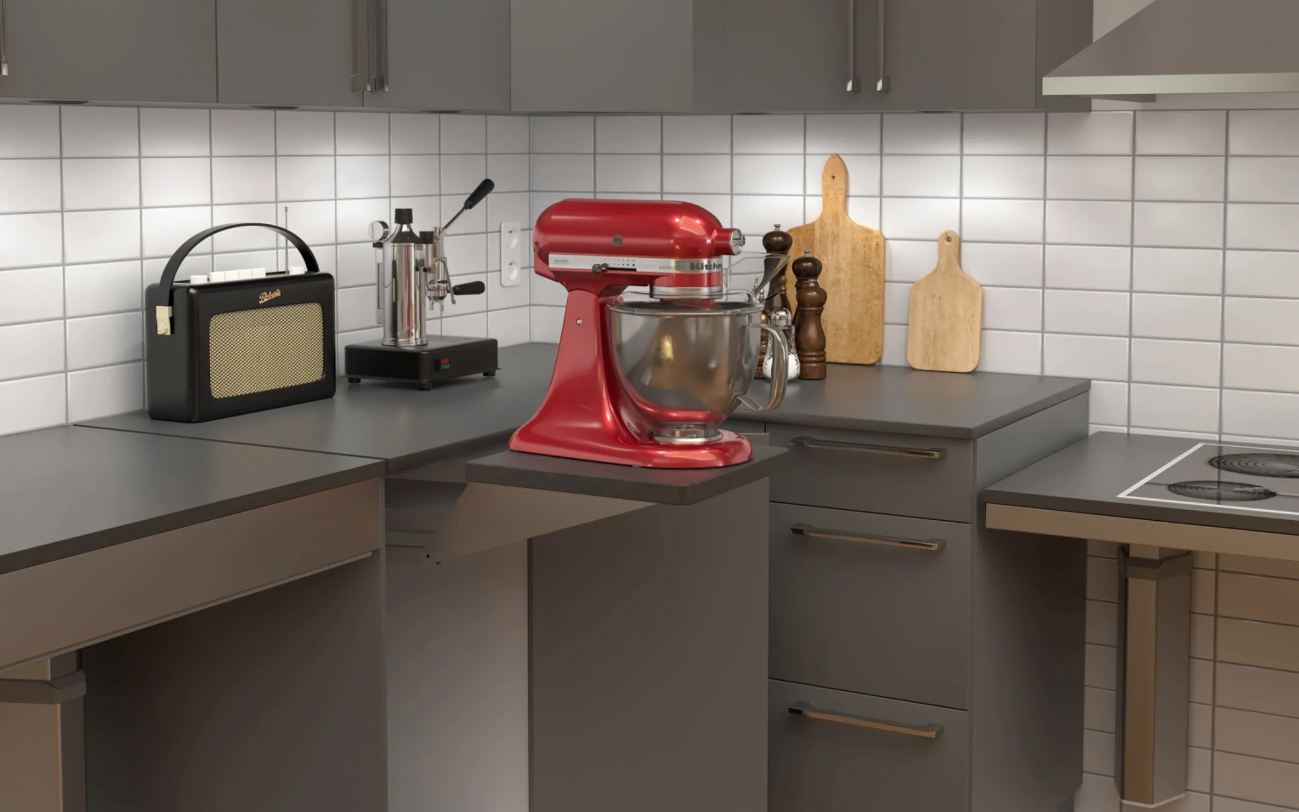 Liftsysteme für Küchenmaschinen